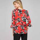 Floral Ruffle Top, , small